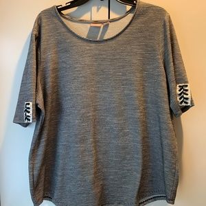 Nautical Style Navy and White Striped Top
